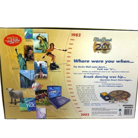 Trivial Pursuit 20th Anniversary Edition Board Game Trivia Vintage 2002 New - Picture 8 of 8